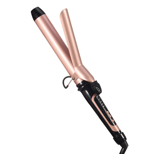 Lanvier 1.25 Inch Curling Iron with Extra Long Barrel -Rose Gold