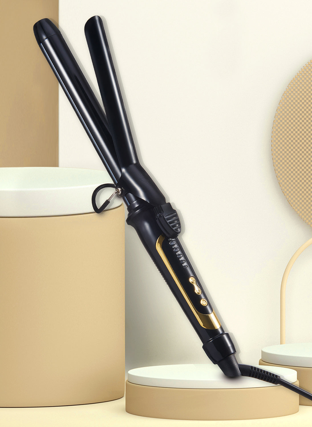 Lanvier 1 Inch Curling Iron with Extra Long Barrel –Black